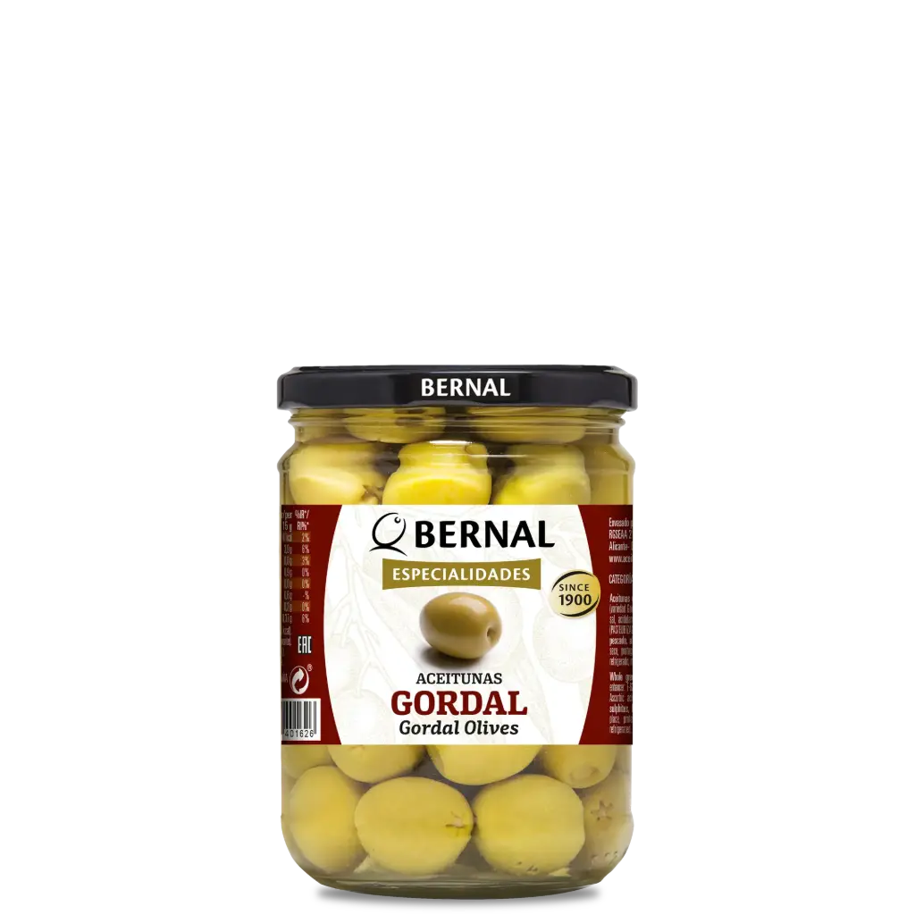 Aceitunas Gordal con Hueso, Bernal Original, 445ml