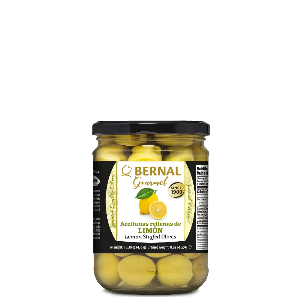 Aceitunas Rellenas de Limón, Bernal Gourmet, 445ml