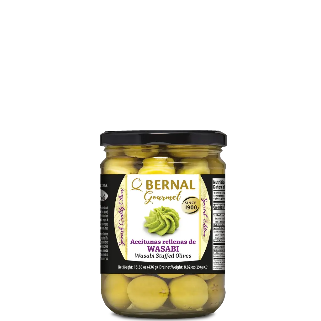Wasabi Stuffed Olives, Bernal Gourmet, 445ml