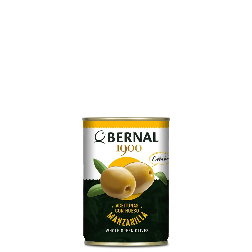 Whole Manzanilla Olives, Bernal Original, 300ml