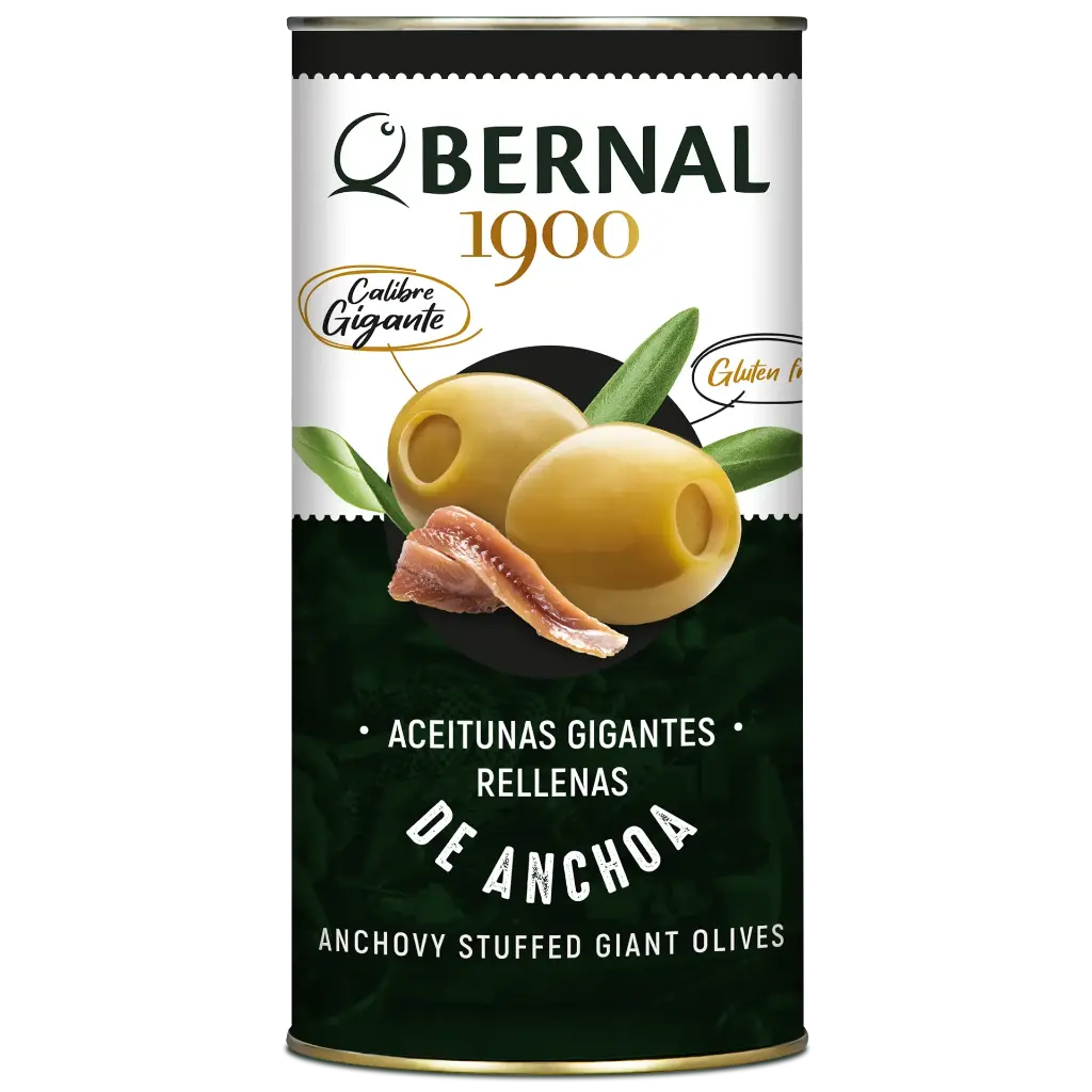 Anchovy Stuffed Giant Olives, Bernal Original, 1480ml