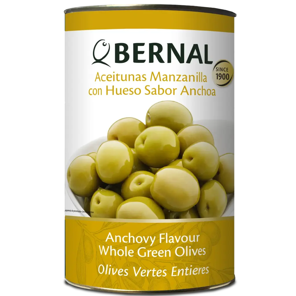 Aceitunas Manzanilla con Hueso 180/220, Bernal Professional, 4250ml