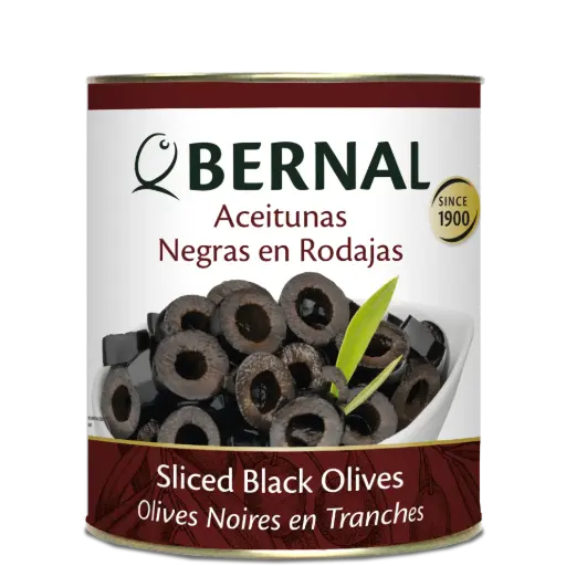 [B002-R] Slices Black Olives, Bernal Professional, 3100ml 