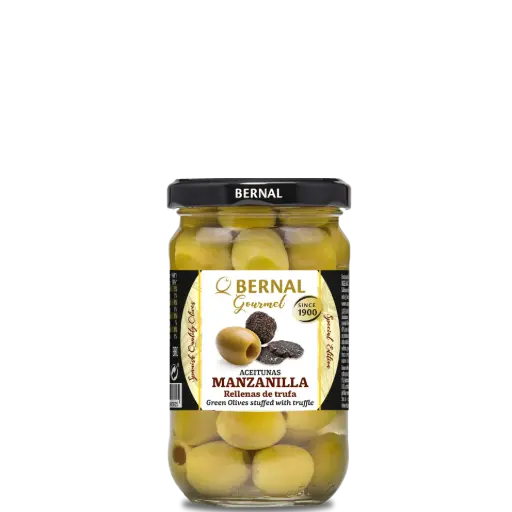 Aceitunas Manzanilla Rellenas de Trufa, Bernal Gourmet, 314ml