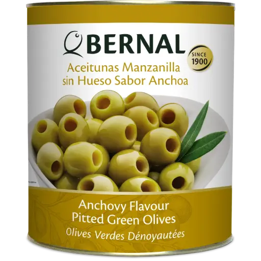 [B004] Aceitunas Manzanilla sin Hueso 200/220, Bernal Professional, 8365ml