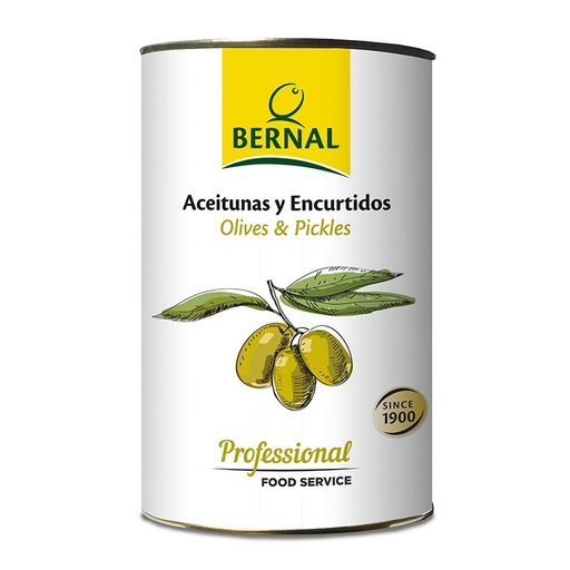 [B035-3] Aceitunas Gordal Rellenas de Ajo, Bernal Professional, 4250ml