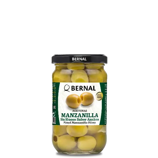 [AC003-2] Pitted Manzanilla Olives, Bernal Original, 314ml