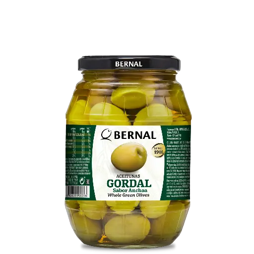 [AC005-6] Aceitunas Gordal con Hueso, Bernal Original, 997ml