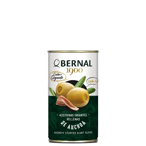 [B016-1/2] Anchovy Stuffed Giant Olives, Bernal Original, 370ml