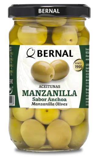 [AC001-2] Aceitunas Manzanilla con Hueso, Bernal Original, 314ml